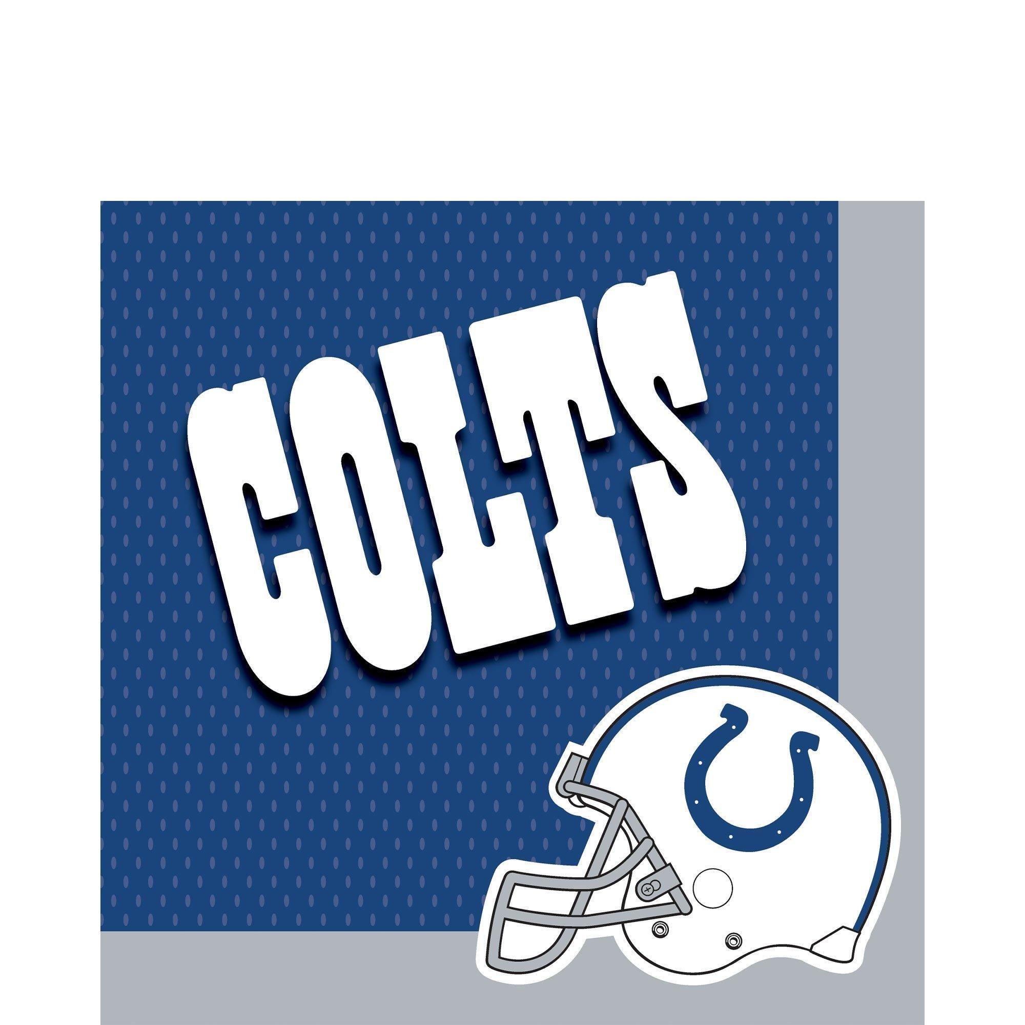 Indianapolis Colts Party Supplies Pack for 18 Guests - Kit Includes Plates, Napkins, Table Cover, Cups, Cutlery, Serving Bowl, Banner Decoration & Centerpiece